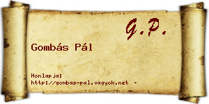 Gombás Pál névjegykártya