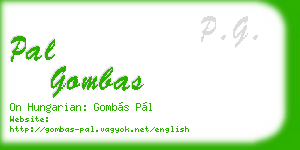 pal gombas business card
