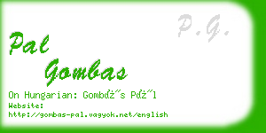 pal gombas business card